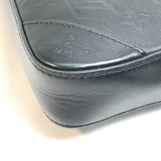 LOUIS VUITTON Sling bag M69827 Monogram shadow leather black Monogram shadow Duo messenger mens Used Authentic