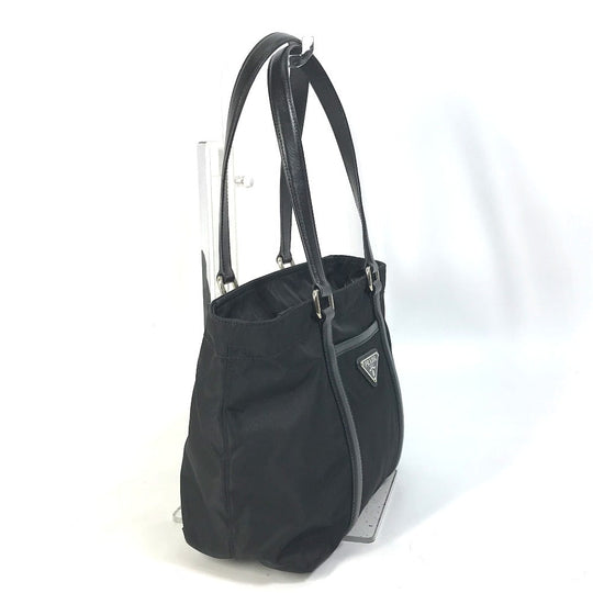 PRADA Handbag BR2288 Nylon / leather black Bag Triangle logo plate Women Used Authentic