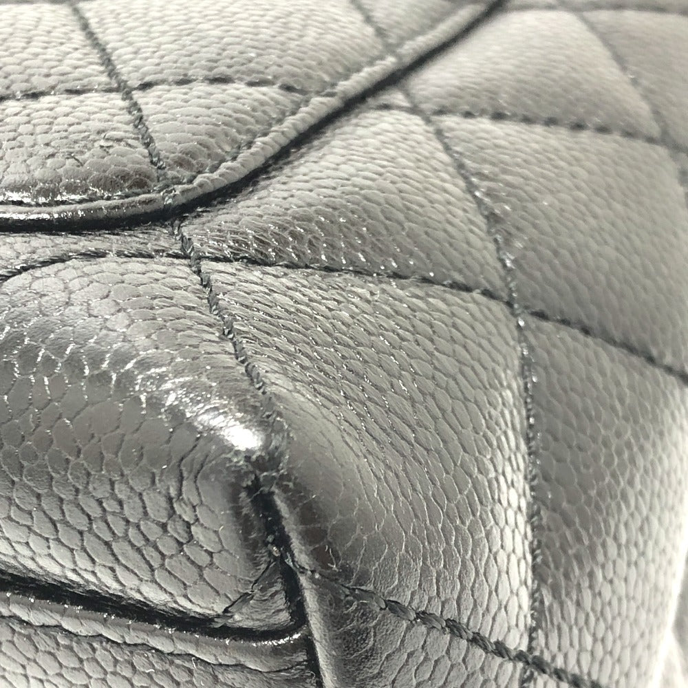 CHANEL Handbag Caviar skin black COCO Mark CC Matrasse quilting Women Used Authentic