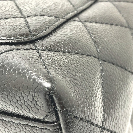 CHANEL Handbag Caviar skin black COCO Mark CC Matrasse quilting Women Used Authentic