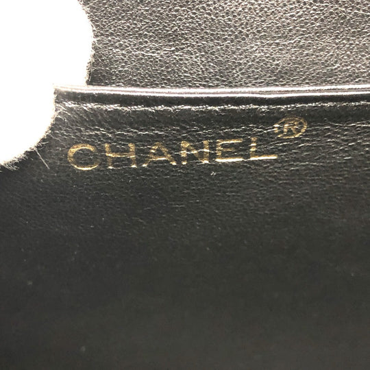 CHANEL Handbag Caviar skin black COCO Mark CC Matrasse quilting Women Used Authentic