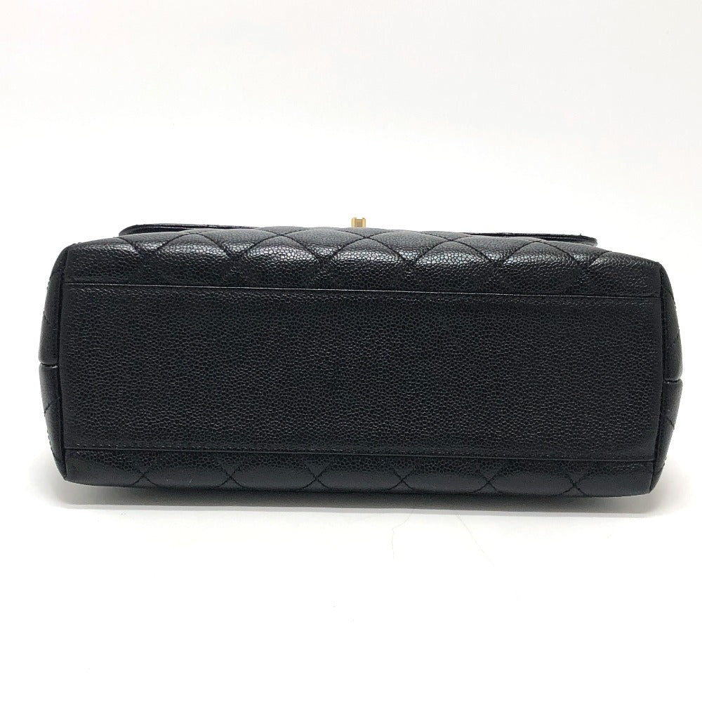 CHANEL Handbag Caviar skin black COCO Mark CC Matrasse quilting Women Used Authentic