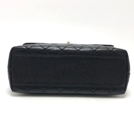 CHANEL Handbag Caviar skin black COCO Mark CC Matrasse quilting Women Used Authentic