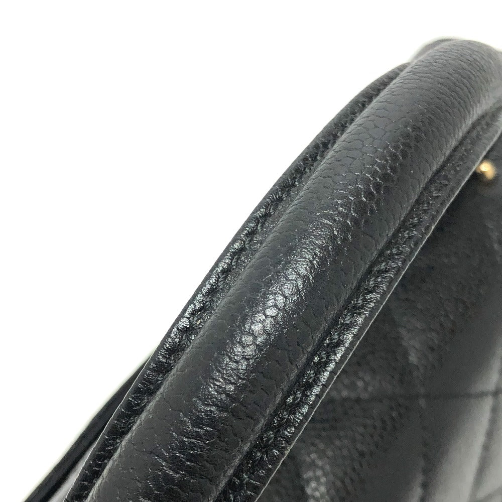 CHANEL Handbag Caviar skin black COCO Mark CC Matrasse quilting Women Used Authentic