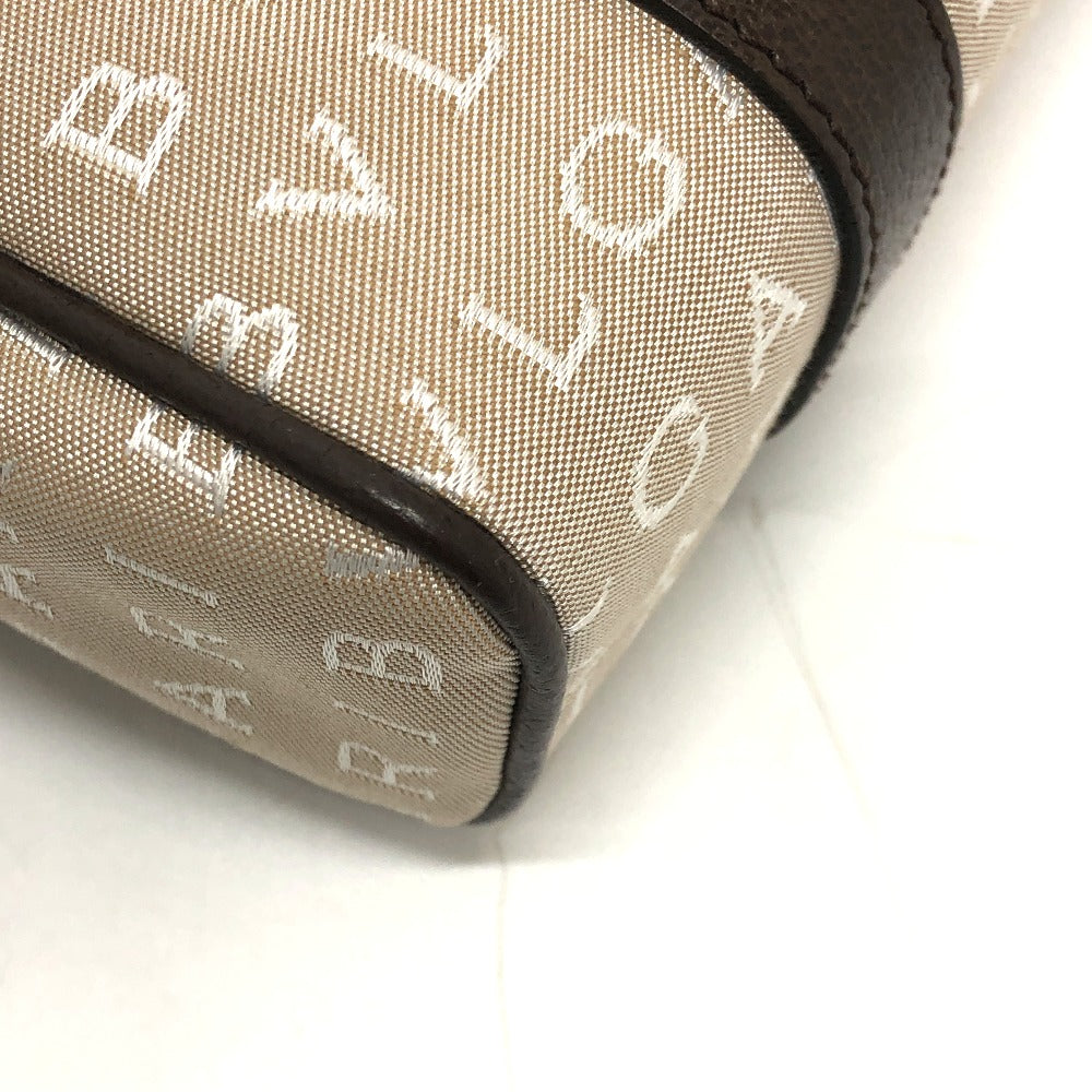 BVLGARI Handbag Canvas / leather beige Logo mania Women Used Authentic