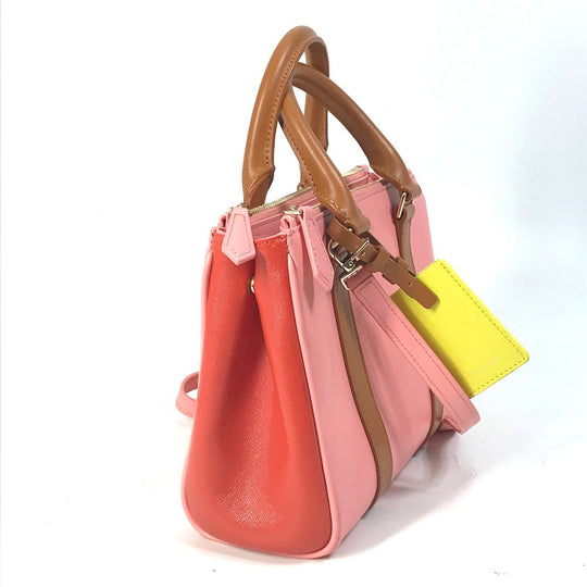 PAUL SMITH COLLECTION Handbag leather pink Bag By color Women Used Authentic