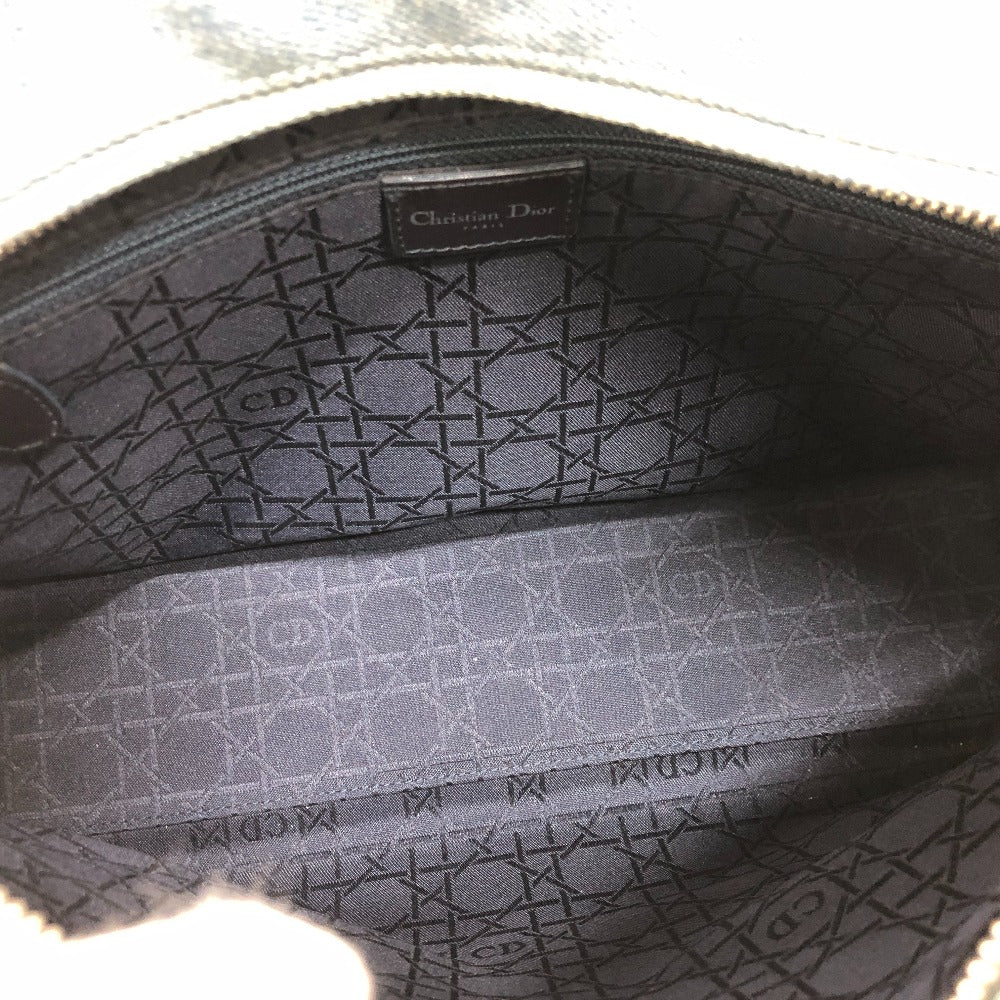 Dior Handbag canvas blue Canage Lady Dior Medium Women Used Authentic