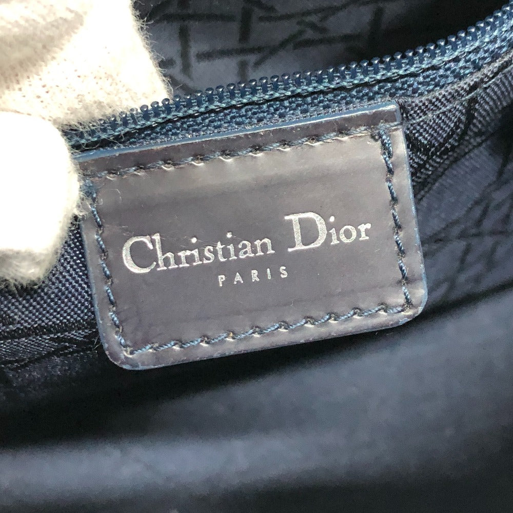 Dior Handbag canvas blue Canage Lady Dior Medium Women Used Authentic