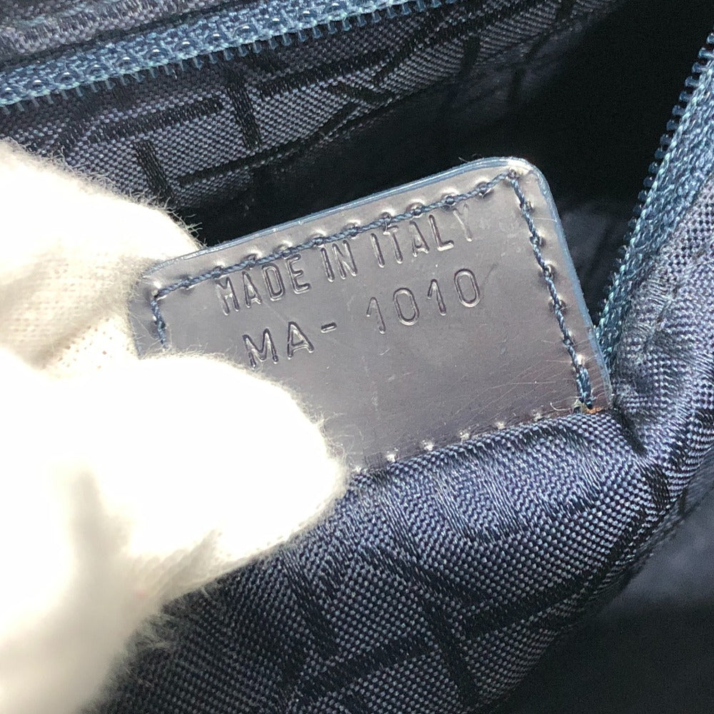Dior Handbag canvas blue Canage Lady Dior Medium Women Used Authentic