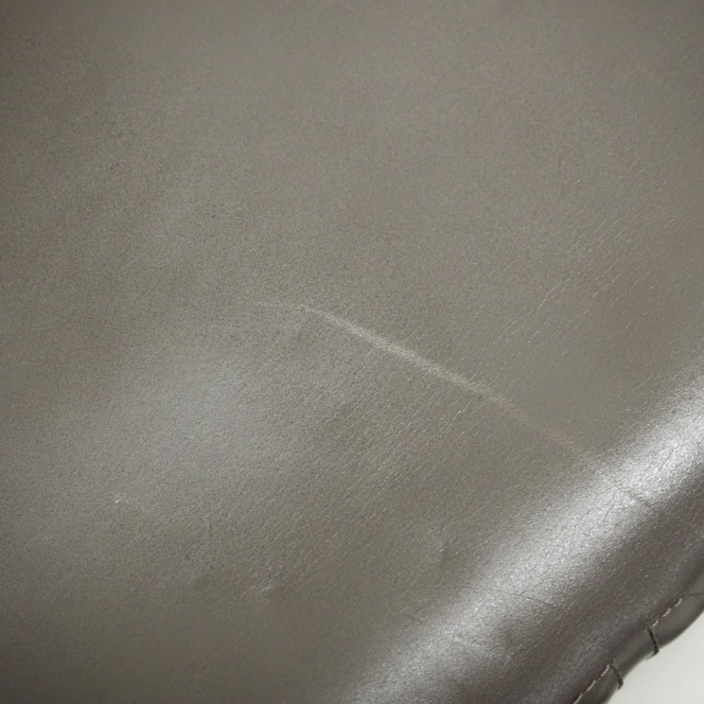 CHANEL Shoulder Bag leather gray ChainShoulder COCO Mark Boy chanel Women Used Authentic