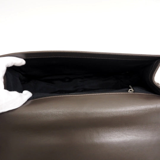 CHANEL Shoulder Bag leather gray ChainShoulder COCO Mark Boy chanel Women Used Authentic