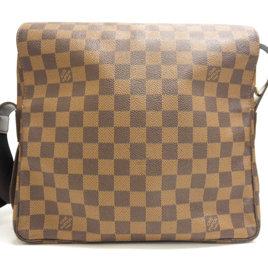 LOUIS VUITTON Messenger bag N45255 leather Brown Damier Naviglio Women Used Authentic