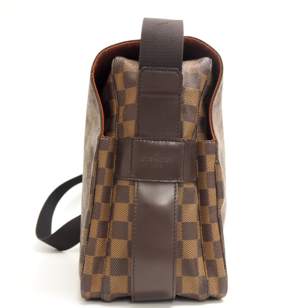 LOUIS VUITTON Messenger bag N45255 leather Brown Damier Naviglio Women Used Authentic