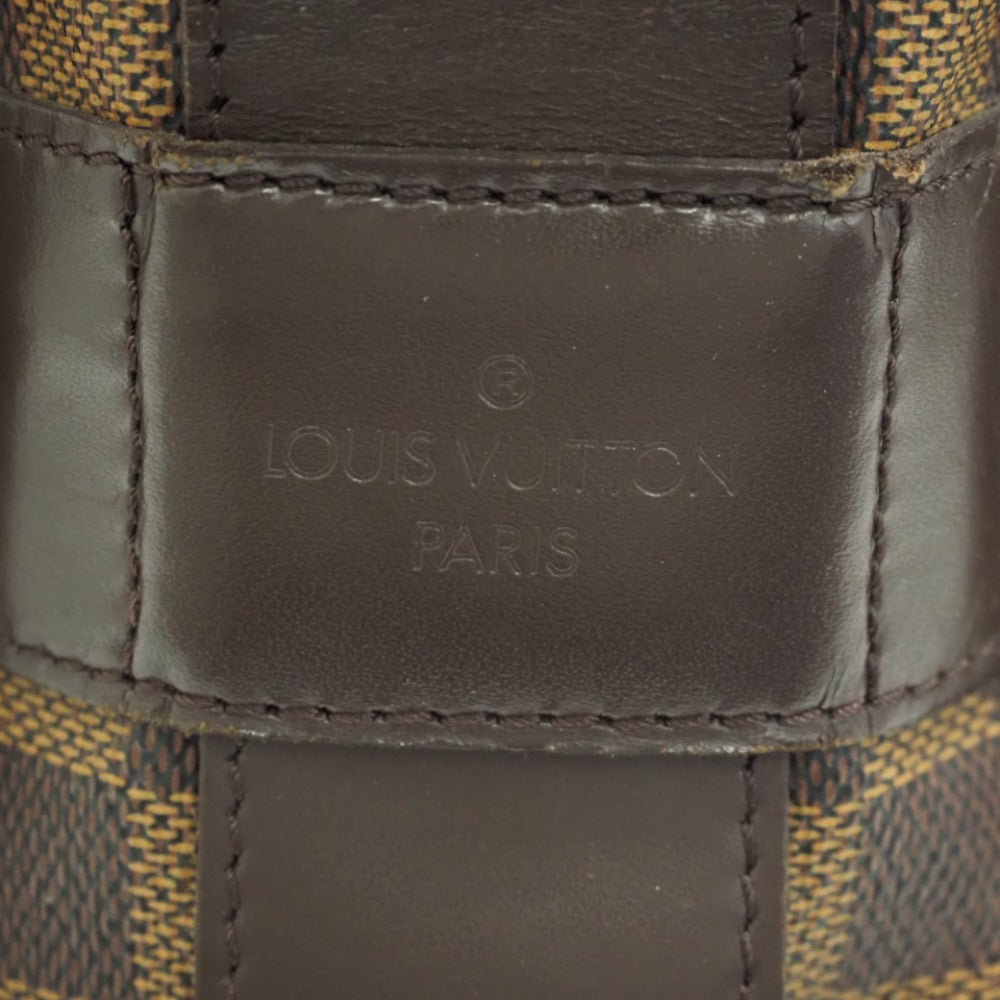 LOUIS VUITTON Messenger bag N45255 leather Brown Damier Naviglio Women Used Authentic