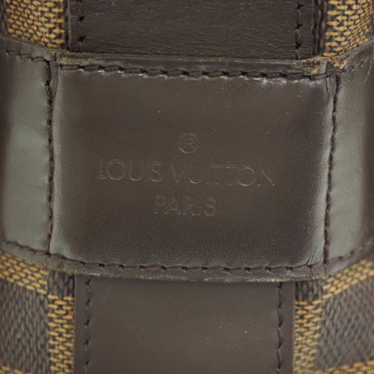 LOUIS VUITTON Messenger bag N45255 leather Brown Damier Naviglio Women Used Authentic