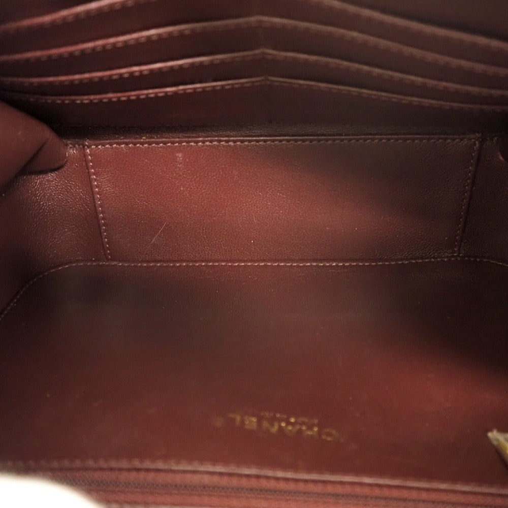 CHANEL Shoulder Bag Matt caviar skin beige CC filigree vanity COCO Mark Women Used Authentic