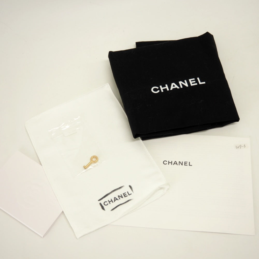 CHANEL Shoulder Bag Matt caviar skin beige CC filigree vanity COCO Mark Women Used Authentic