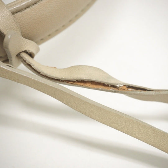 CHANEL Shoulder Bag Matt caviar skin beige CC filigree vanity COCO Mark Women Used Authentic