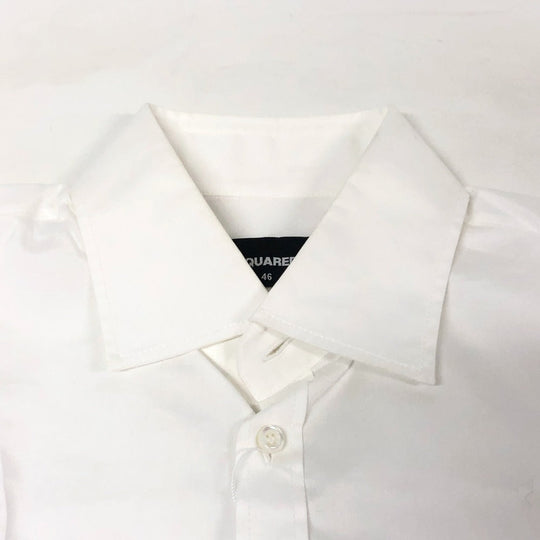 DSQUARED2 blouse S74DM0511 cotton white casual shirt mens S Used Authentic