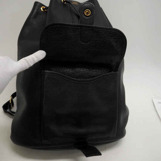 HERMES Backpack Buffl black Sac A Dos Baden mens Used Authentic