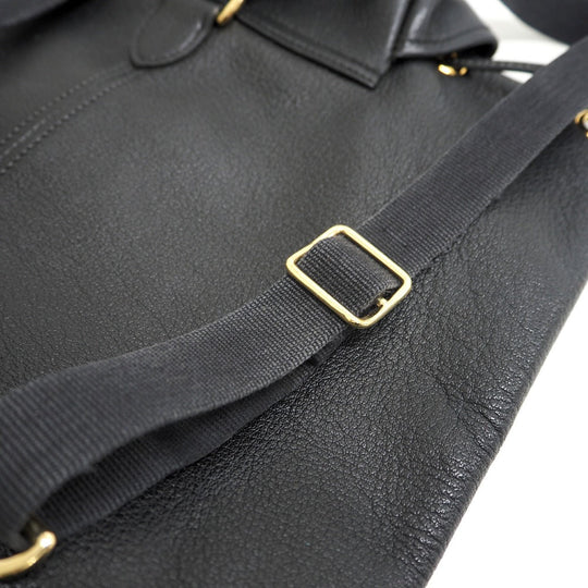 HERMES Backpack Buffl black Sac A Dos Baden mens Used Authentic