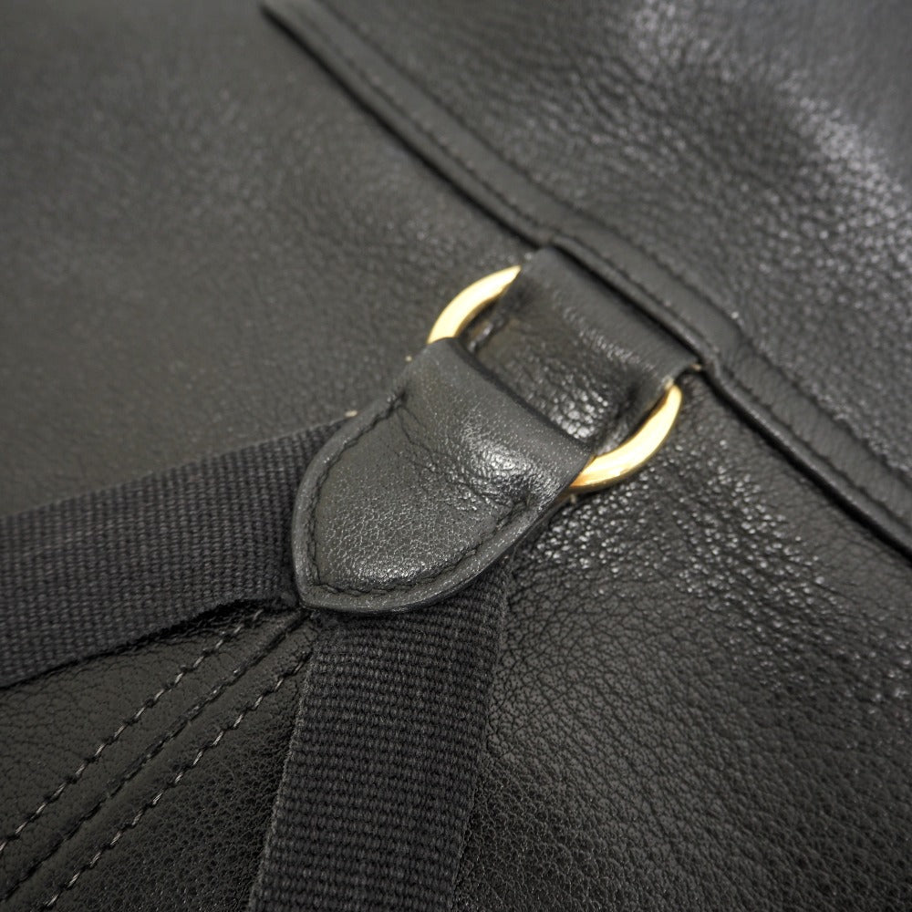HERMES Backpack Buffl black Sac A Dos Baden mens Used Authentic