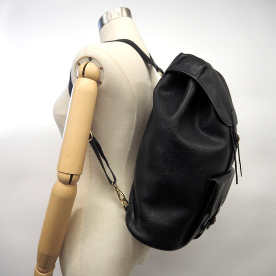 HERMES Backpack Buffl black Sac A Dos Baden mens Used Authentic