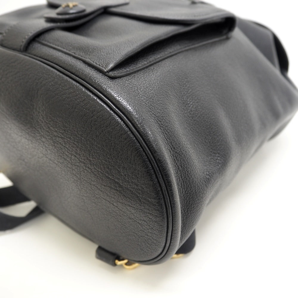 HERMES Backpack Buffl black Sac A Dos Baden mens Used Authentic