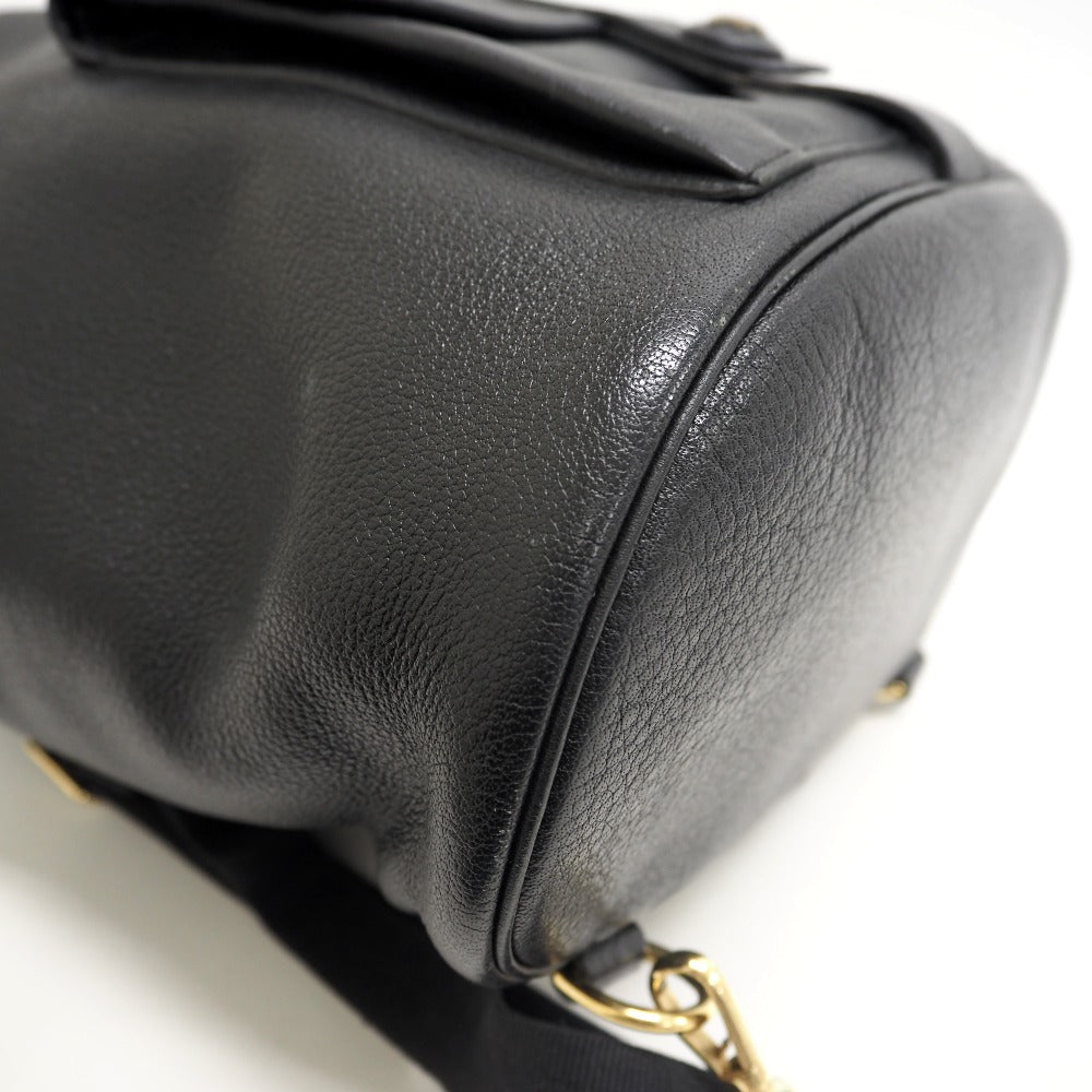 HERMES Backpack Buffl black Sac A Dos Baden mens Used Authentic