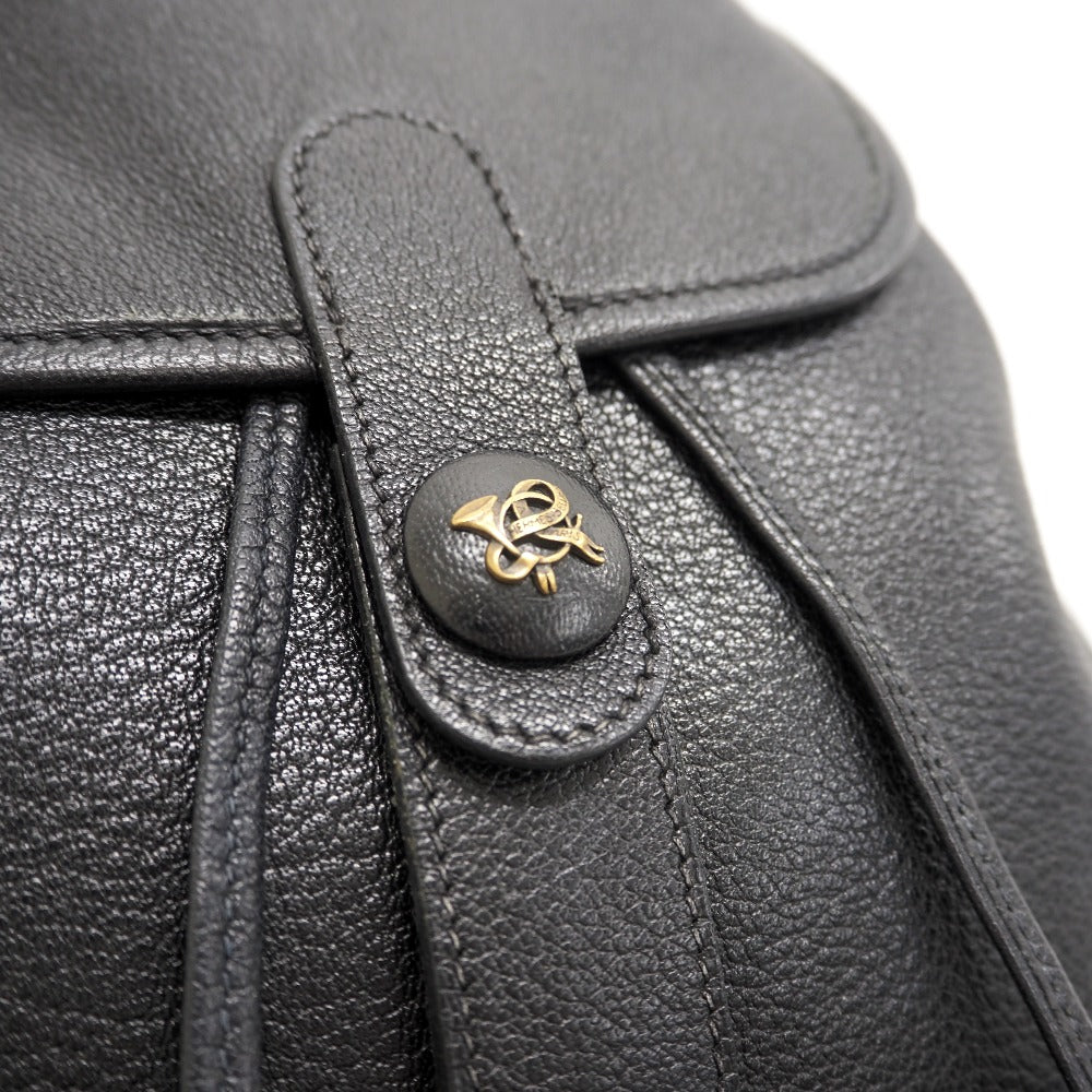 HERMES Backpack Buffl black Sac A Dos Baden mens Used Authentic