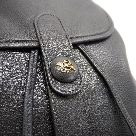 HERMES Backpack Buffl black Sac A Dos Baden mens Used Authentic