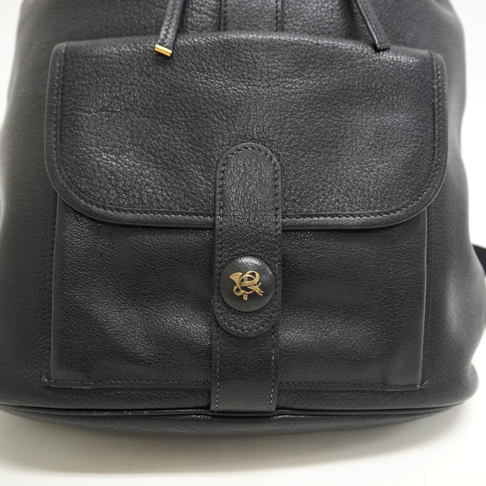 HERMES Backpack Buffl black Sac A Dos Baden mens Used Authentic