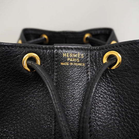 HERMES Backpack Buffl black Sac A Dos Baden mens Used Authentic