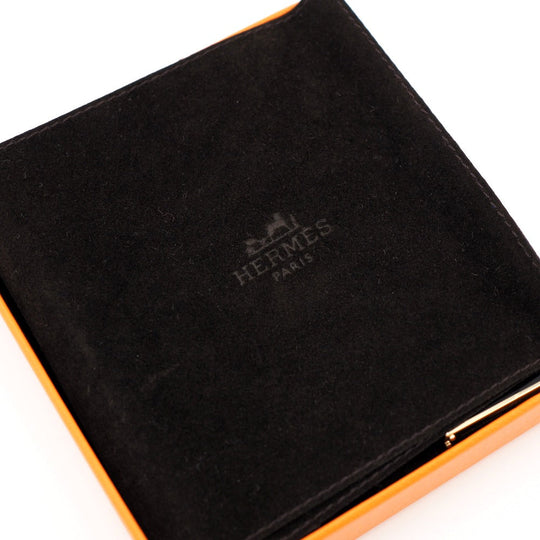 HERMES Necklace 071667FD gold black Pendant top Kelly Curiosity Women Used Authentic