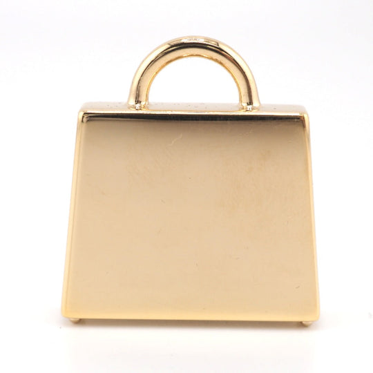 HERMES Necklace 071667FD gold black Pendant top Kelly Curiosity Women Used Authentic