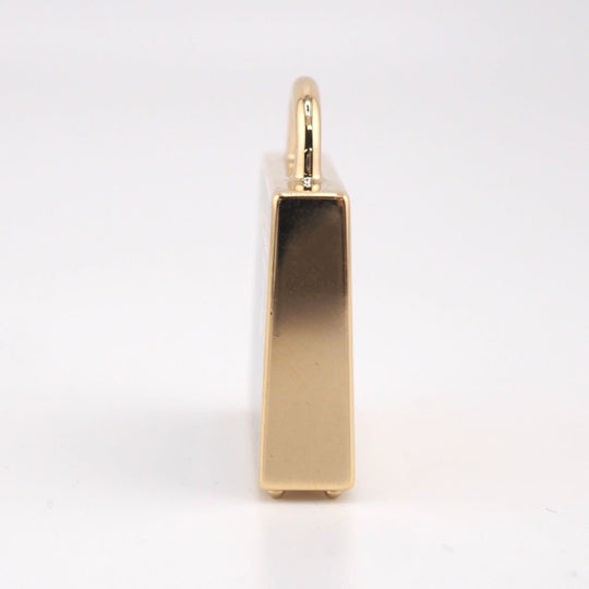 HERMES Necklace 071667FD gold black Pendant top Kelly Curiosity Women Used Authentic