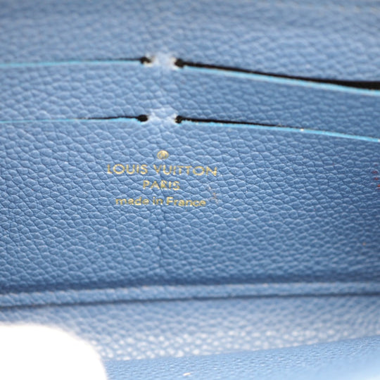 LOUIS VUITTON Long Wallet Purse M41857 leather blue Zip Around Monogram Ann Platt Zippy wallet Women(Unisex) Used Authentic