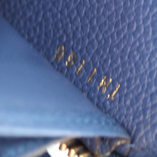 LOUIS VUITTON Long Wallet Purse M41857 leather blue Zip Around Monogram Ann Platt Zippy wallet Women(Unisex) Used Authentic