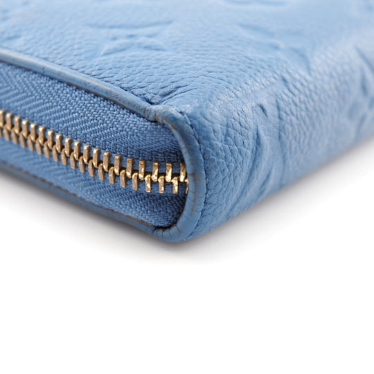 LOUIS VUITTON Long Wallet Purse M41857 leather blue Zip Around Monogram Ann Platt Zippy wallet Women(Unisex) Used Authentic