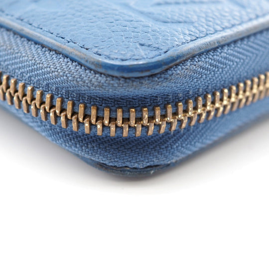 LOUIS VUITTON Long Wallet Purse M41857 leather blue Zip Around Monogram Ann Platt Zippy wallet Women(Unisex) Used Authentic