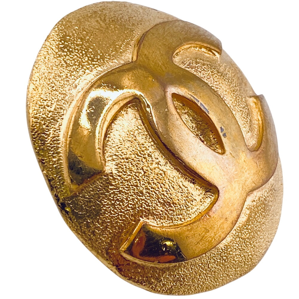 CHANEL Brooch 29 Gold Plated gold COCO Mark Women Used Authentic