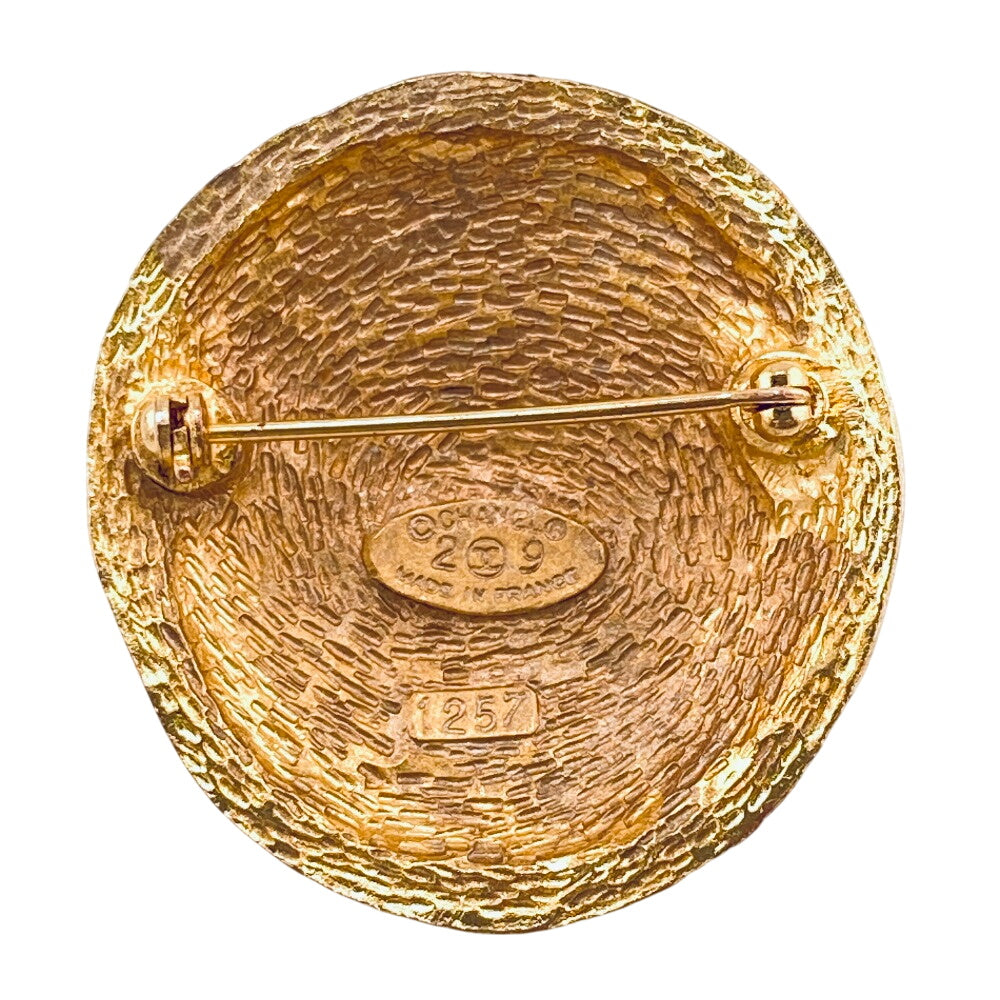 CHANEL Brooch 29 Gold Plated gold COCO Mark Women Used Authentic