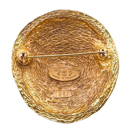 CHANEL Brooch 29 Gold Plated gold COCO Mark Women Used Authentic