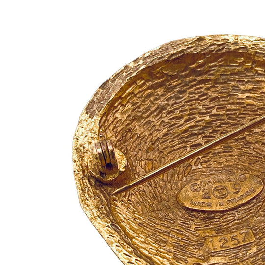 CHANEL Brooch 29 Gold Plated gold COCO Mark Women Used Authentic