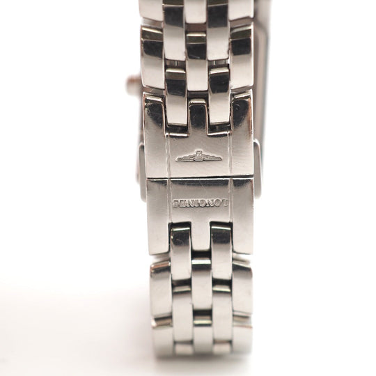 LONGINES Watches Stainless Steel Silver Quartz QZ Rhinestone Dolce Vita Women Used Authentic