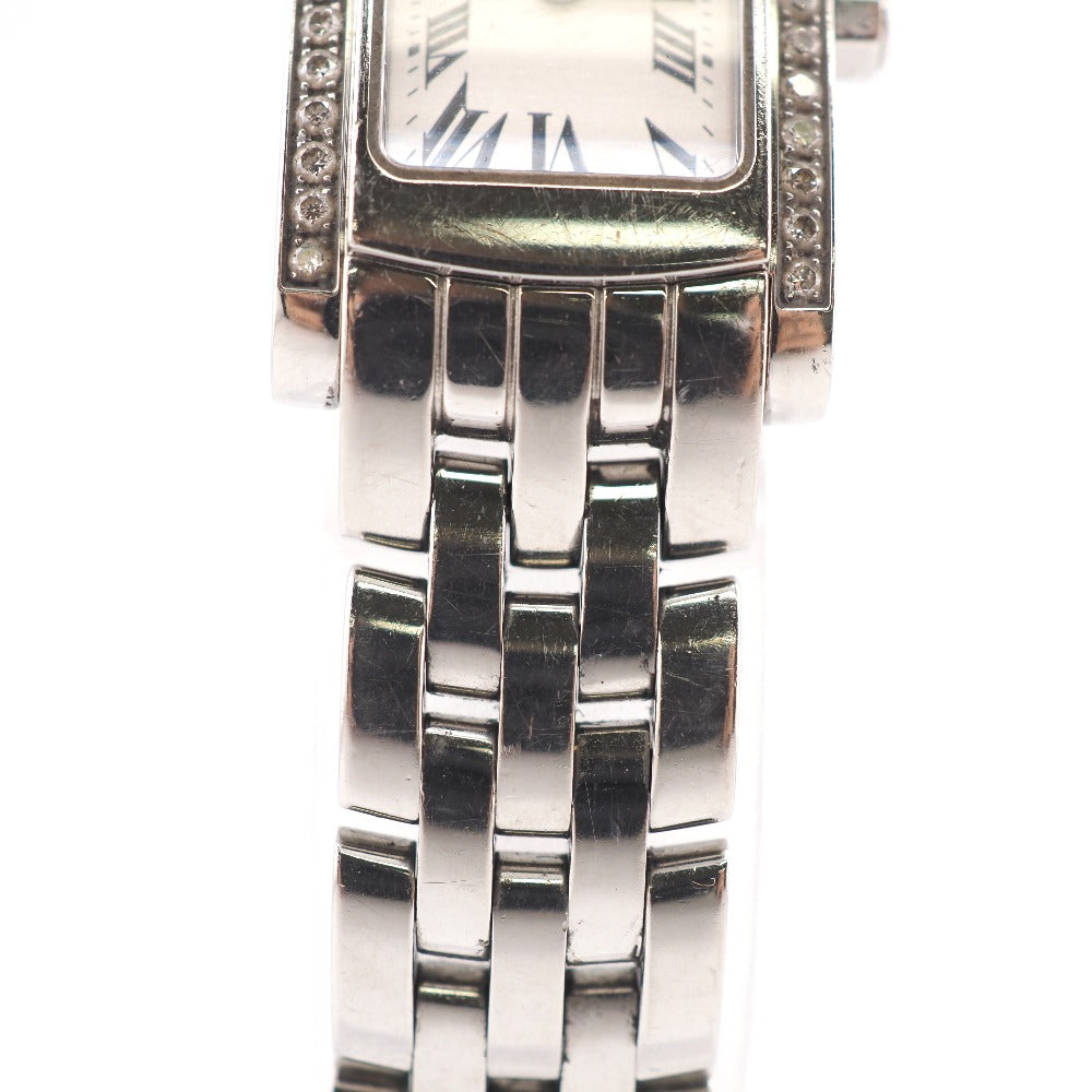 LONGINES Watches Stainless Steel Silver Quartz QZ Rhinestone Dolce Vita Women Used Authentic