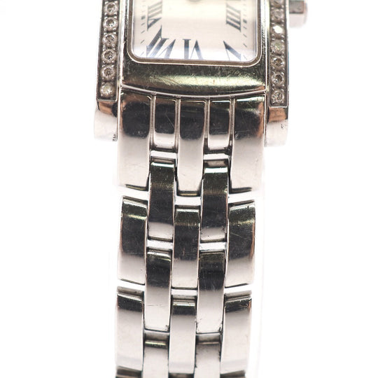 LONGINES Watches Stainless Steel Silver Quartz QZ Rhinestone Dolce Vita Women Used Authentic