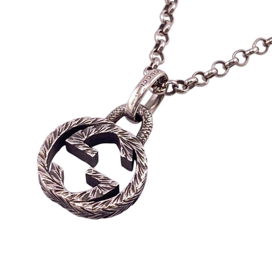 GUCCI Necklace Silver925 Silver Arabesque Interlocking G