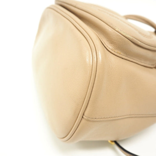 PRADA Handbag 1BH038 leather beige 2WAYShoulder Bag Women Used Authentic
