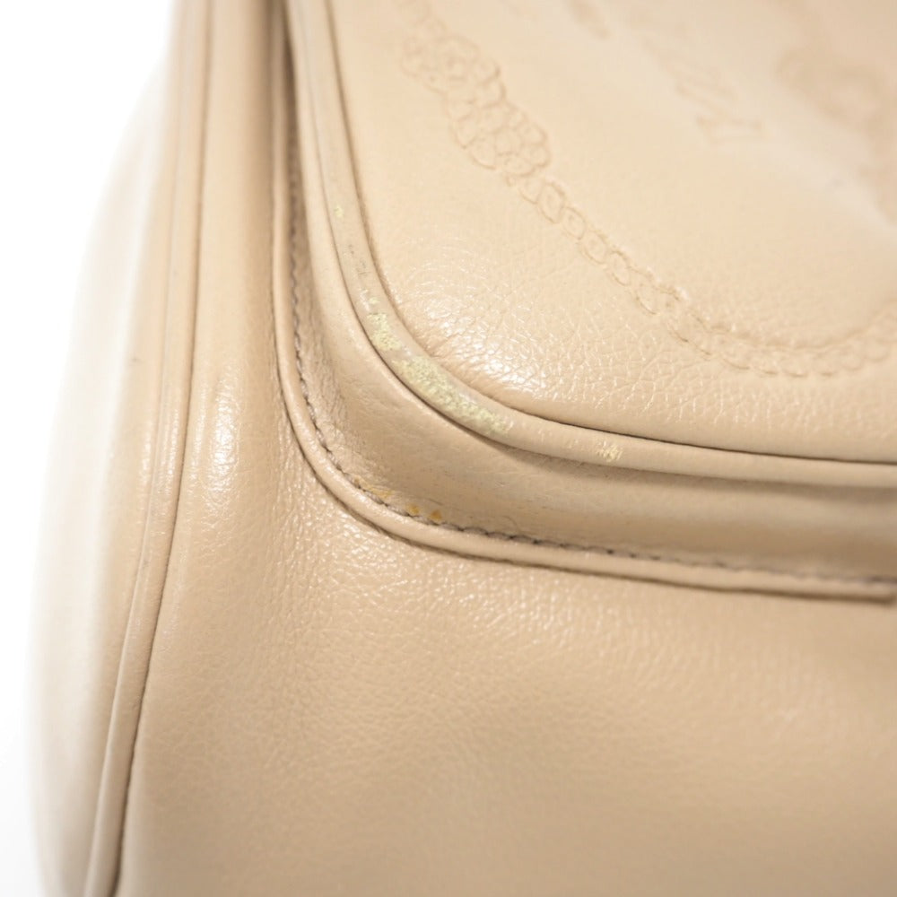 PRADA Handbag 1BH038 leather beige 2WAYShoulder Bag Women Used Authentic